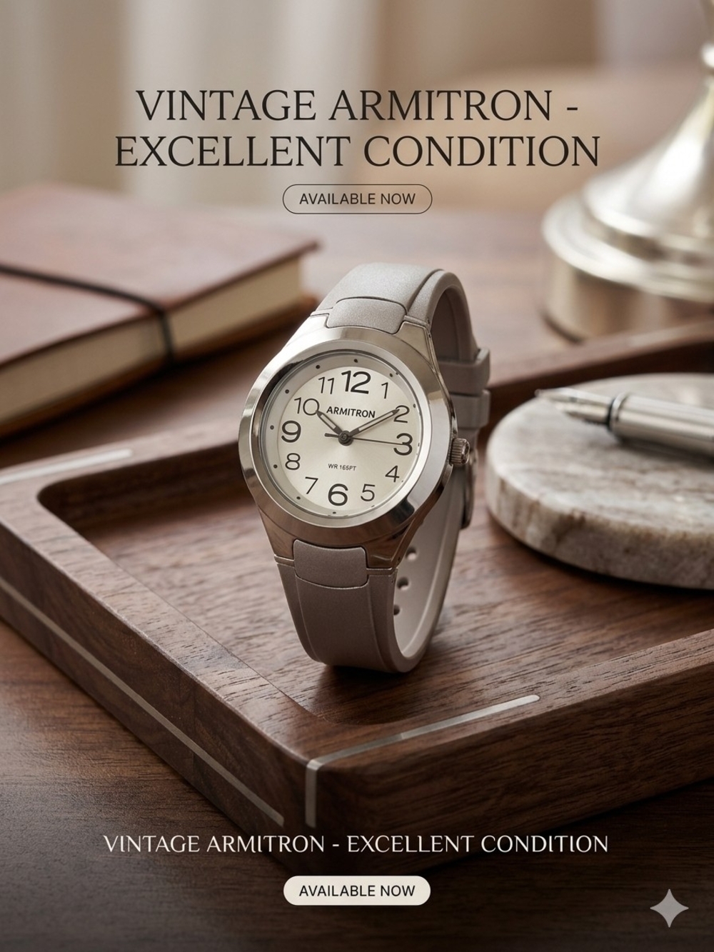 Armitron Silver-Tone Women's Watch - Silver Working Cond